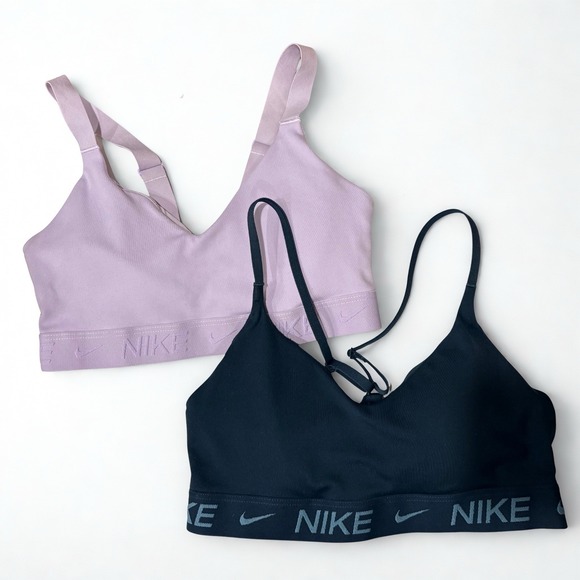 Lot of 2 Nike Dri-FIT Indy Low Impact Athletic Women's Sports Bra Padded Sz XS - Picture 5 of 8